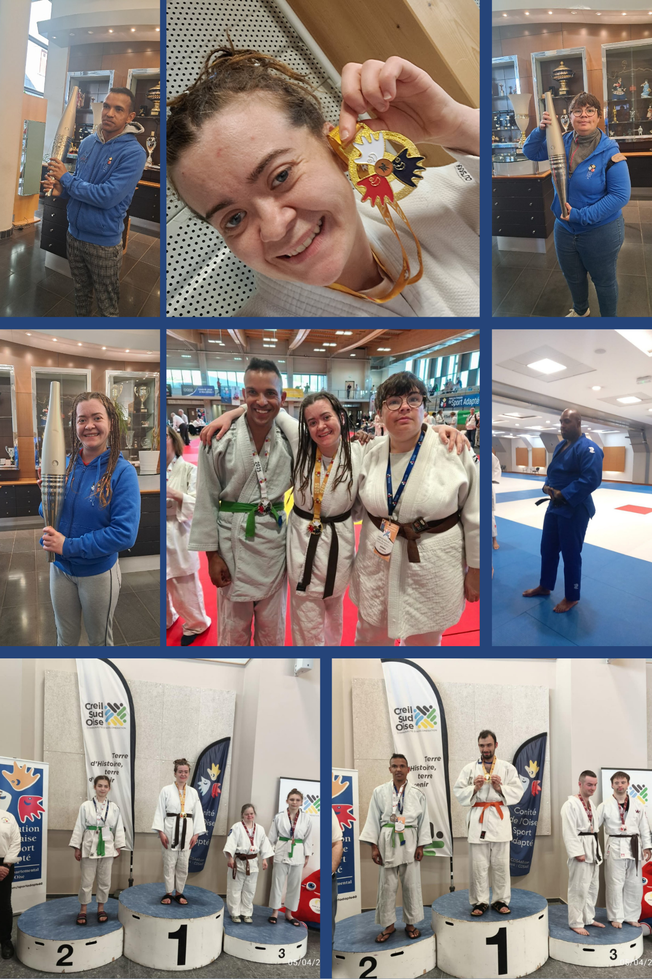 Trois de nos travailleurs brillent au Championnat de France de Judo handisport adapté