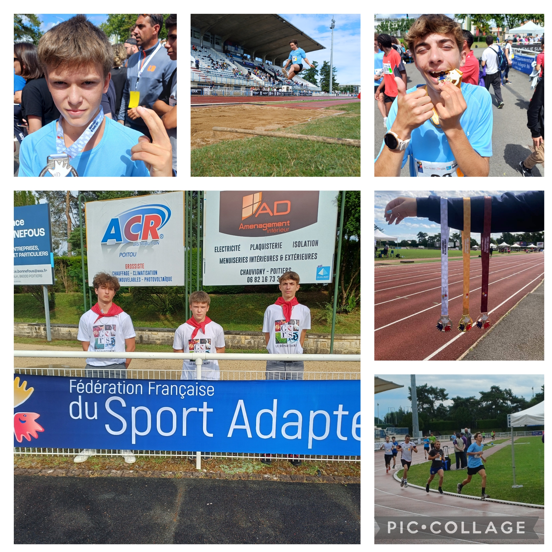 "France d'Athlétisme" S.A.J FFSA à Poitiers:  Noah BAZIN Champion de France 