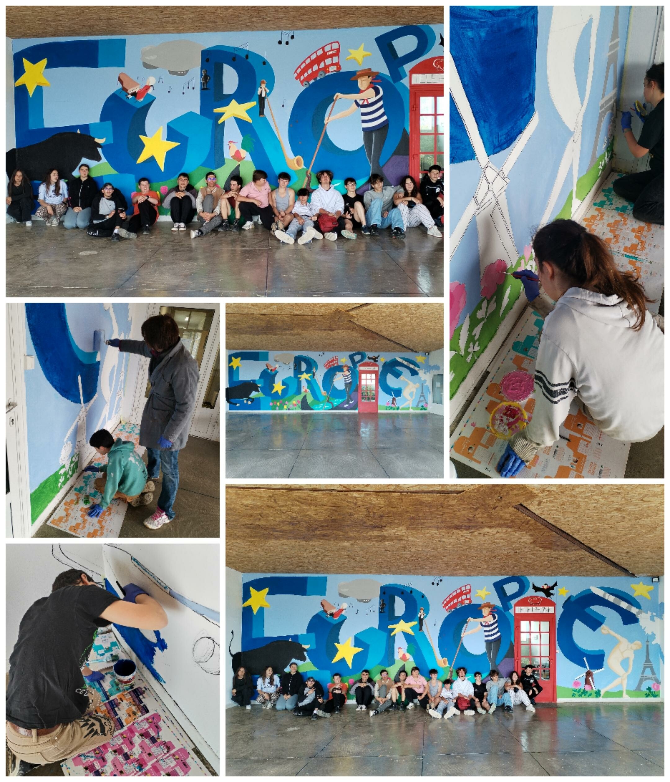 Réalisation d'une fresque à l'école